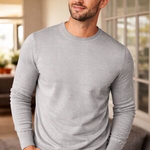 Express Merino Wool Pullover in Soft Gray